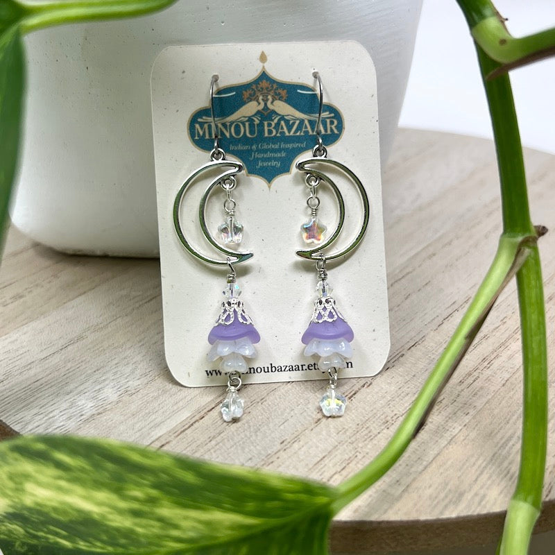 Earrings - Moon Flowers