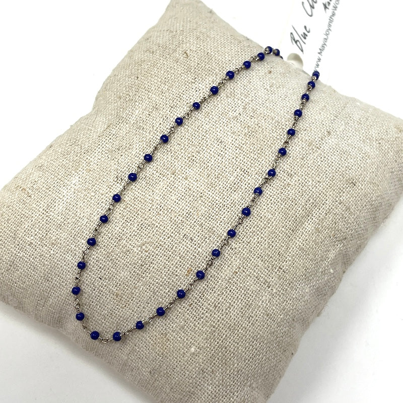 Gemstone Anklet - Silver