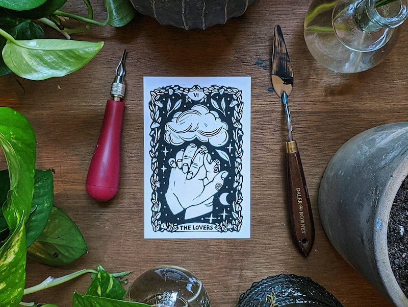 Block Print - Tarot Card