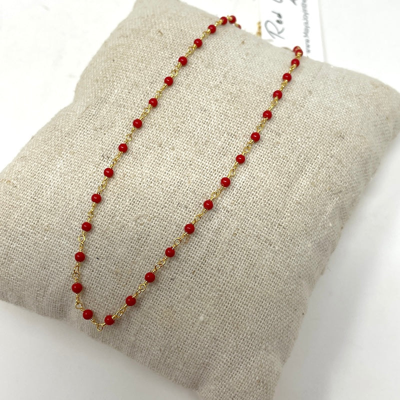 Gemstone Anklet - Gold