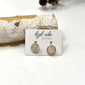 Studs - Wire Wrapped Gem - Stainless