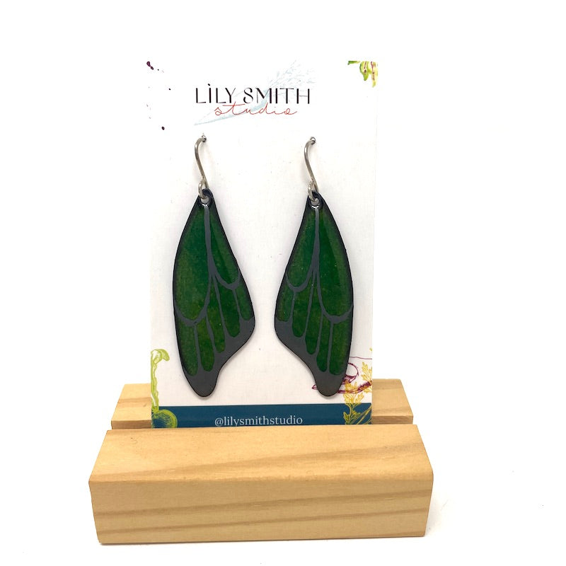 Butterfly Wing Enamel Earrings