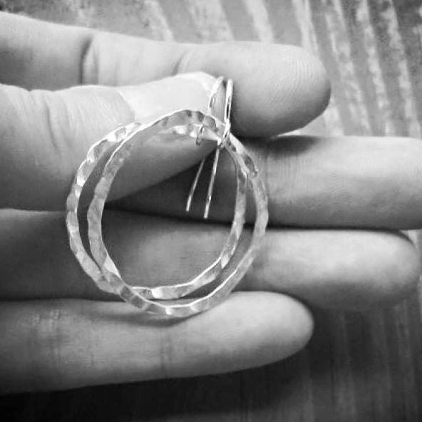 Earrings - Abstract Hoops