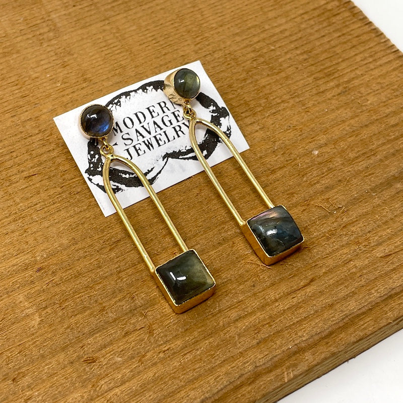 Studs - Labradorite Arches