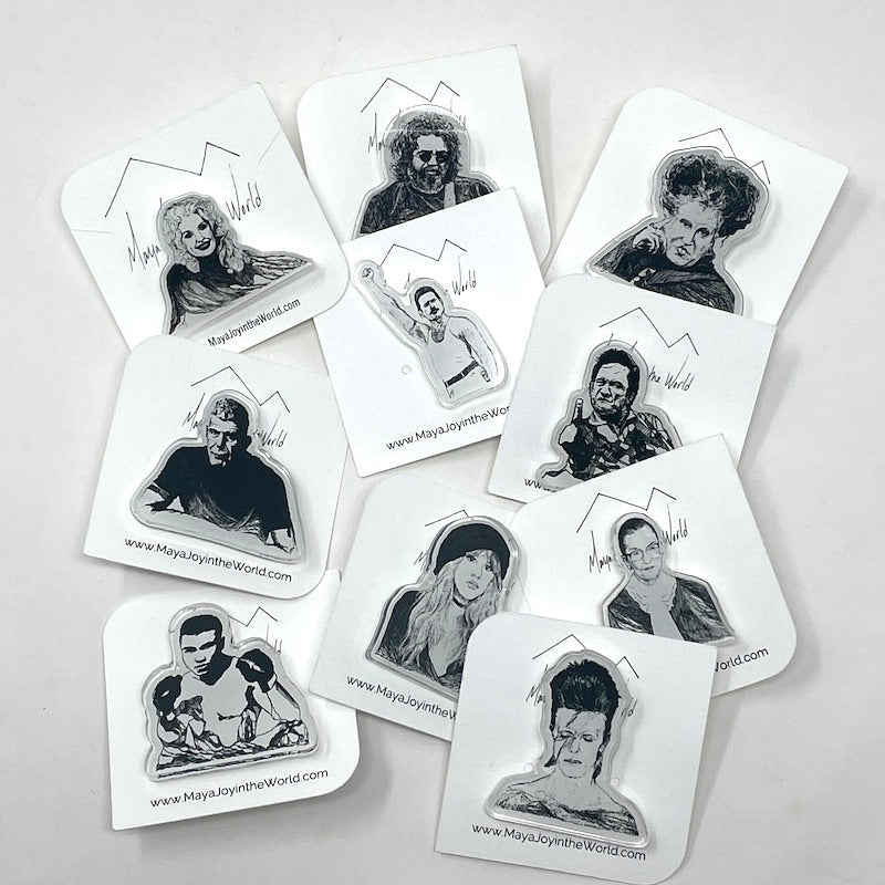 Acrylic Pin - Celebrities