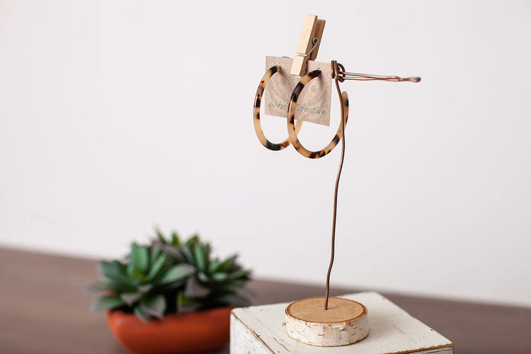 Earrings - Tortoiseshell Hoops