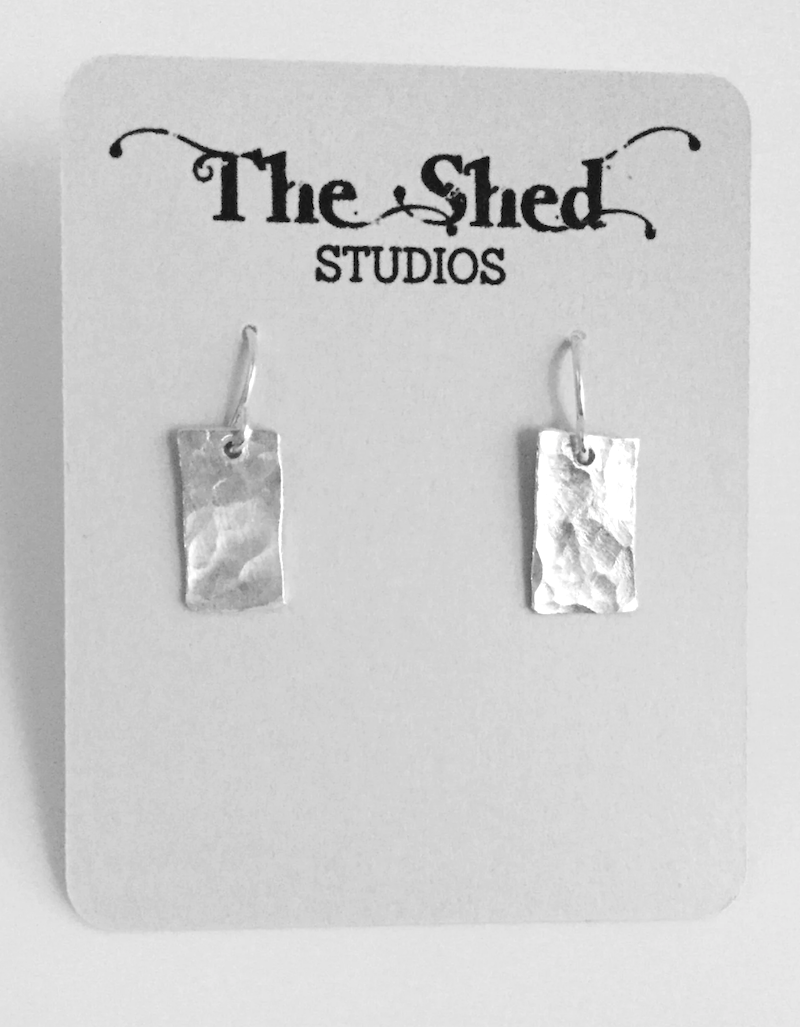 Earrings - Hammered Rectangles