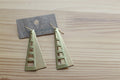 Earrings - Brass Stacking Triangles