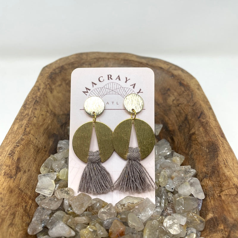Earrings - Open Disc | Brass
