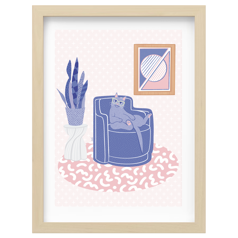 Framed Print - Feline Groovy | 8x10