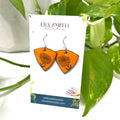 Orange Aster Doodle Earrings