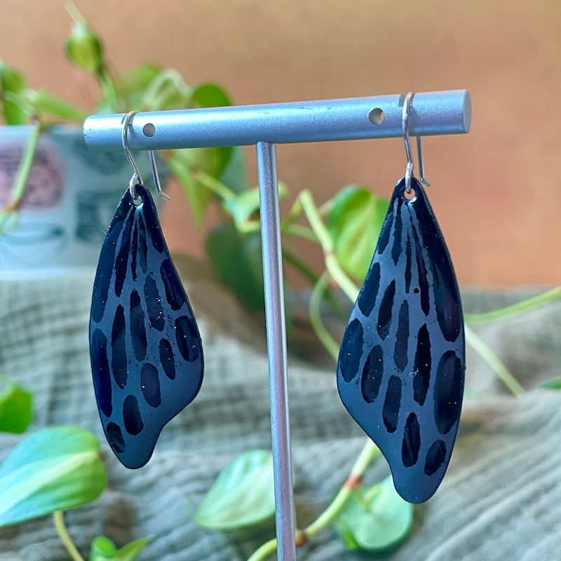 Butterfly Wing Enamel Earrings