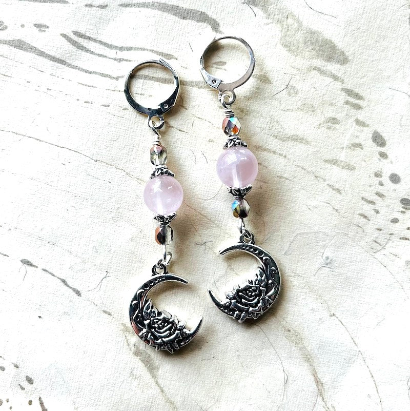 Earrings - Rose Moon