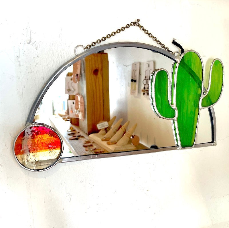 Mirror - Cactus | Half Round