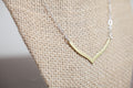 Necklace - Raw Brass V