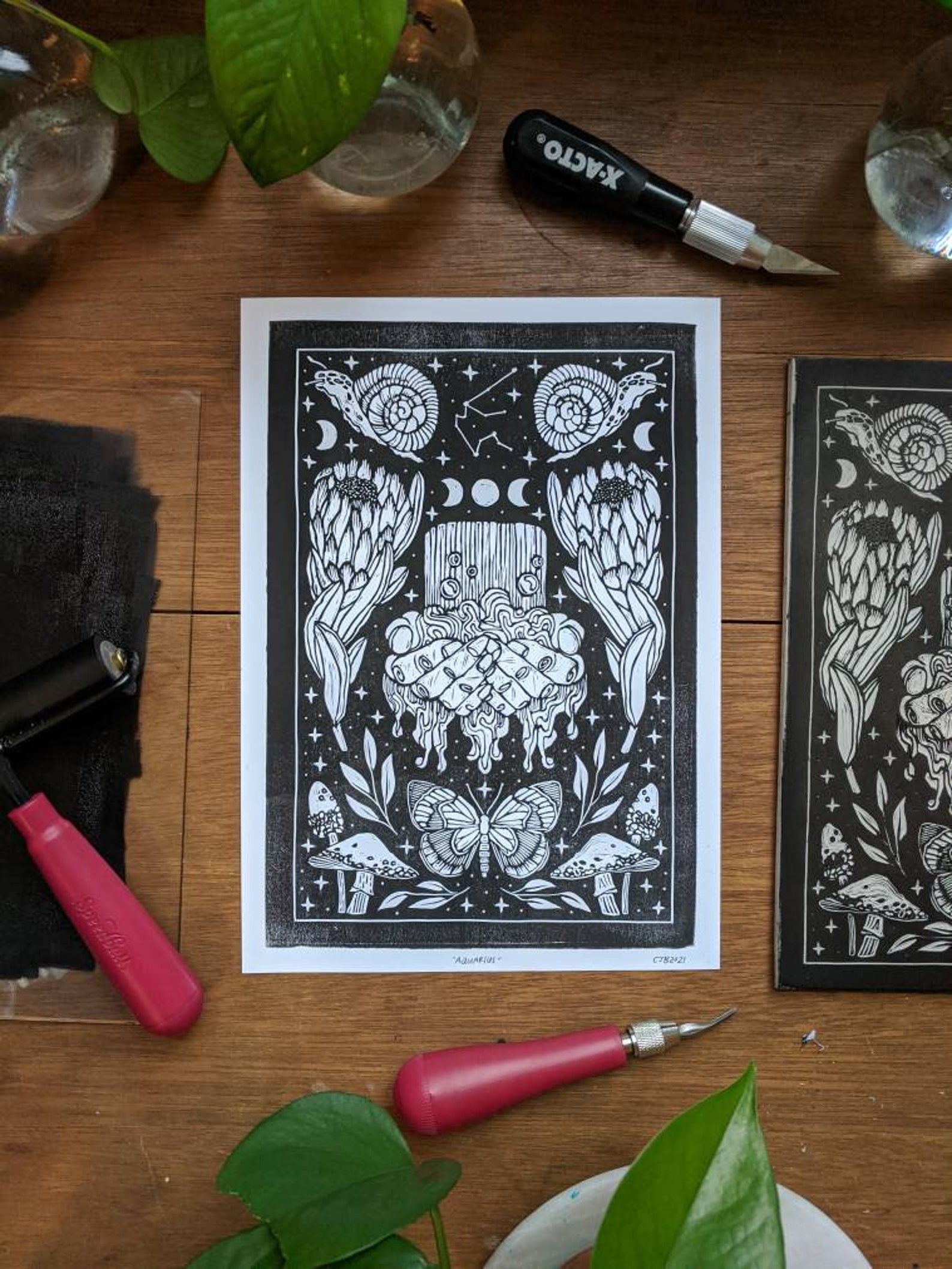 Block Print - Zodiac