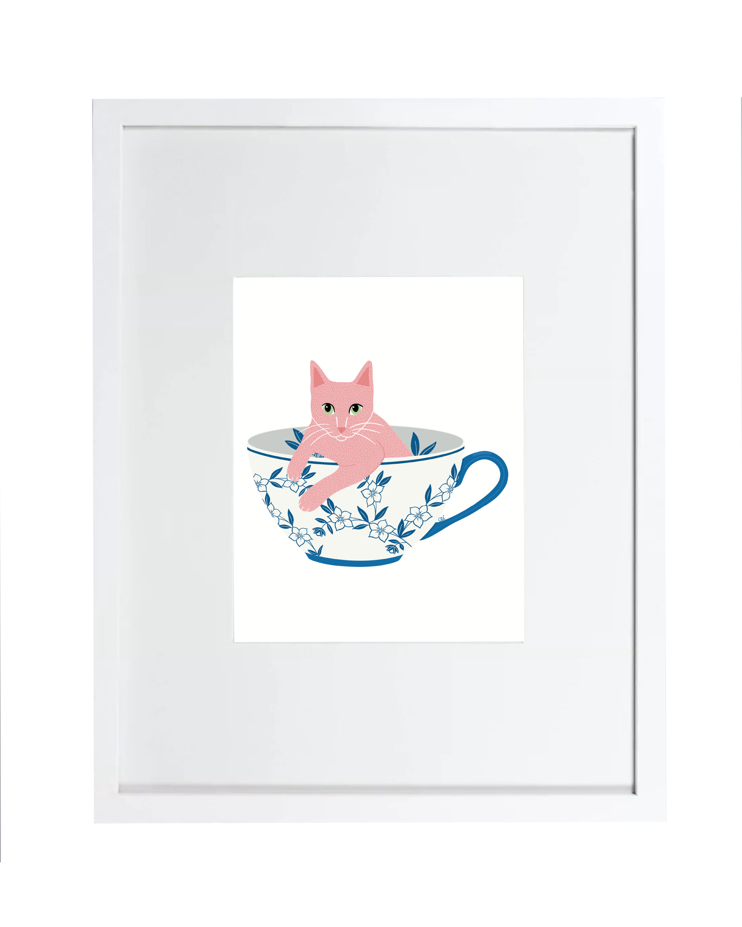 Framed Print - Cup of Kittea