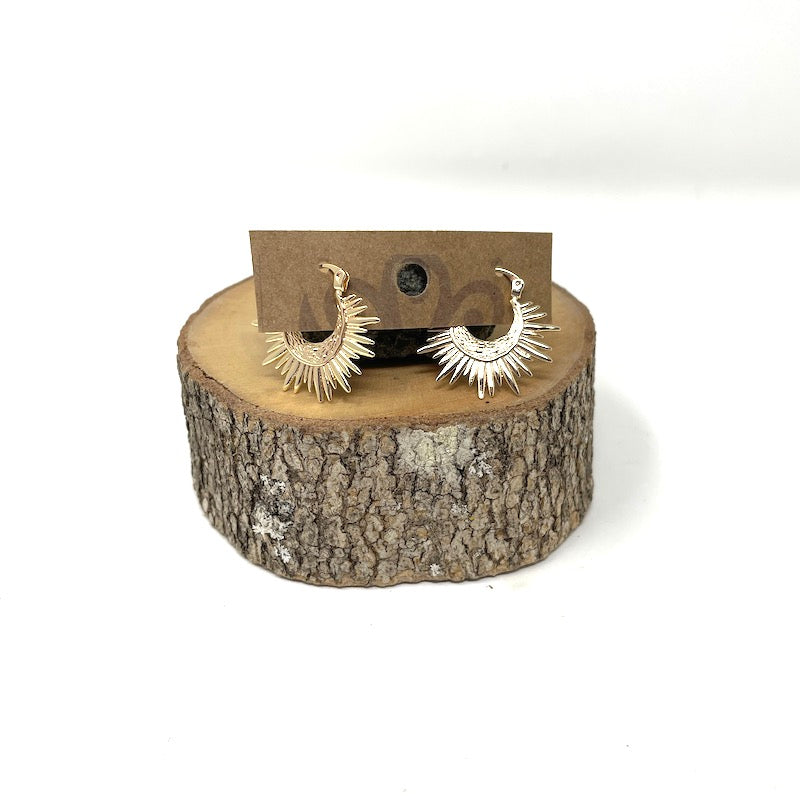 Earrings - Spike Gold Huggie