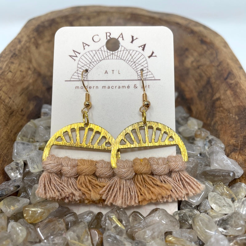 Earrings - Brass Rays