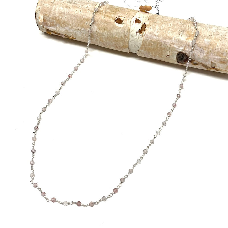 Gemstone Choker - Silver