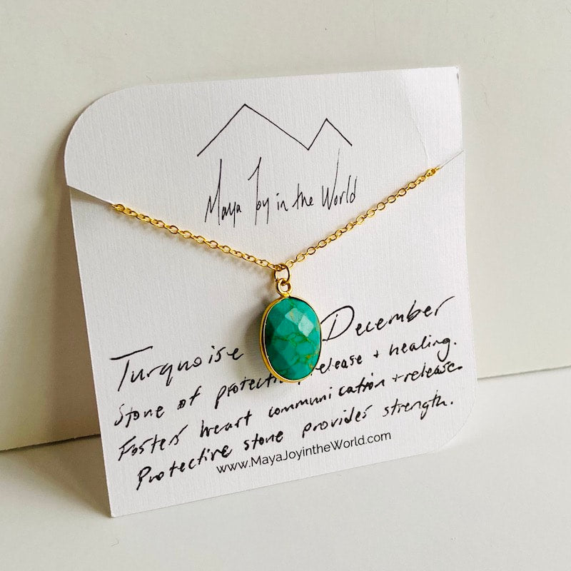 Birthstone Necklace - Gold