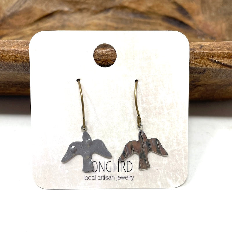 Earrings - Pewter Birds