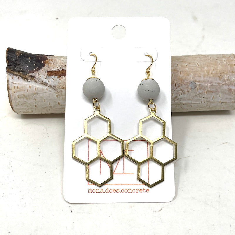 Earrings - Honeycomb