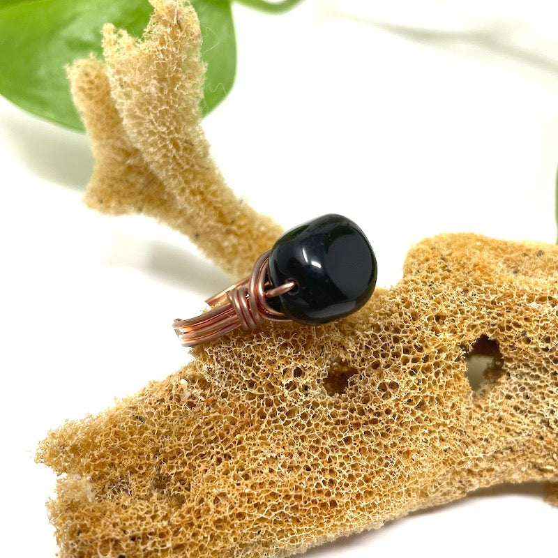 Ring - Black Obsidian Chunky