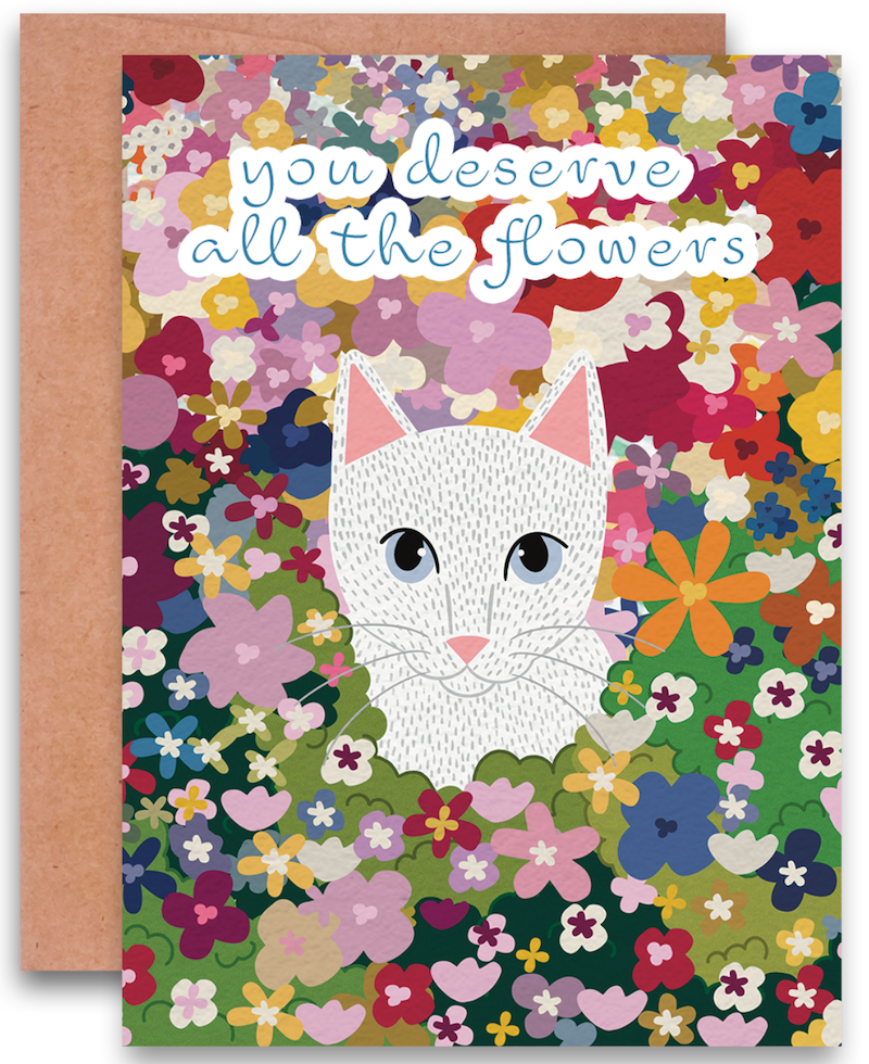 Card - You Deserve All the Flowers
