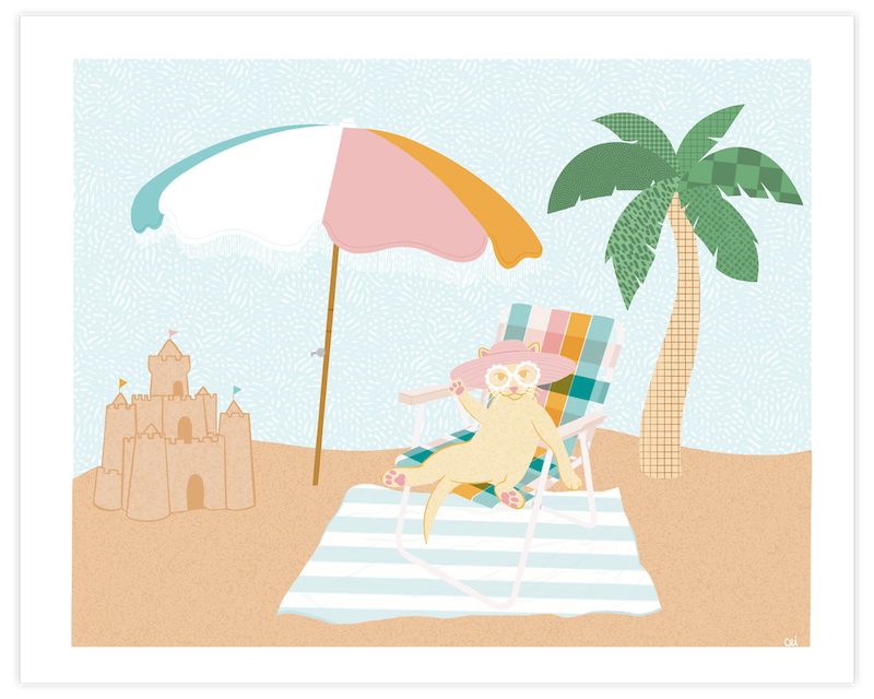 Print - Feline Beachy