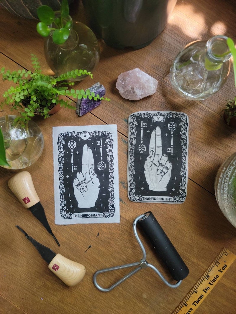 Block Print - Tarot Card