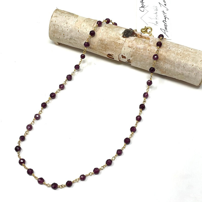 Gemstone Necklace - Gold
