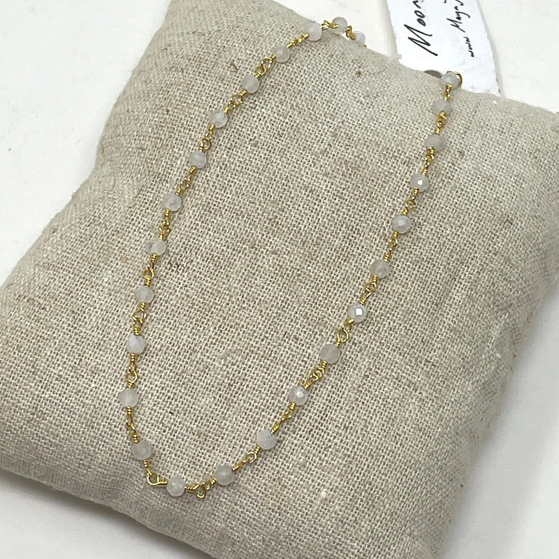 Gemstone Anklet - Gold