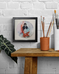 Framed Round Watercolors