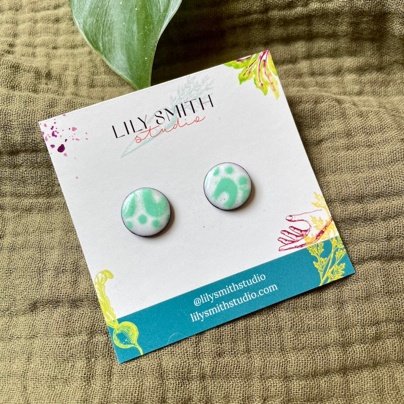 Dot Enamel Studs