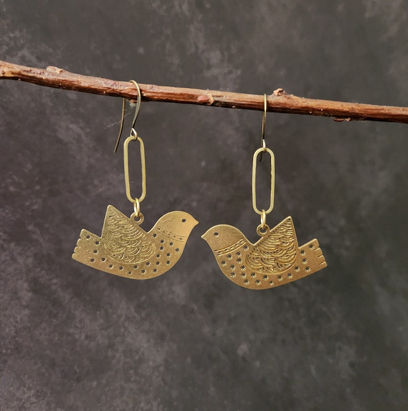 Earrings - Starry Bird