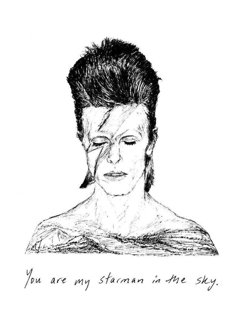 Card - You are my starman in the sky (Bowie)