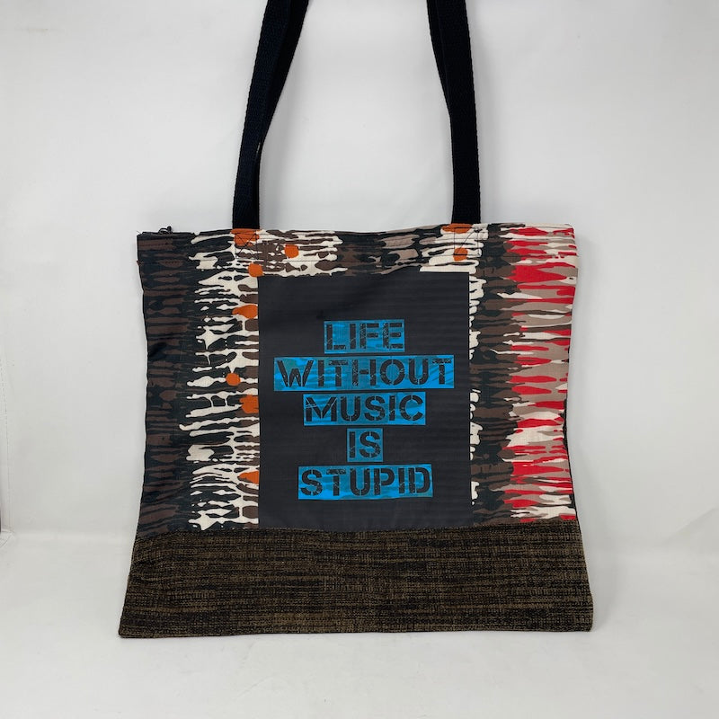 Tote bag - Life without music is stupid
