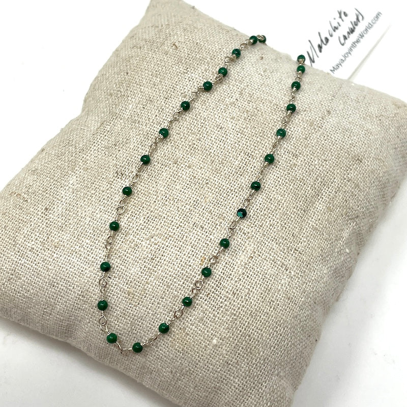 Gemstone Anklet - Silver