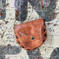 Handmade Leather Bag - Lavender strap