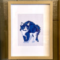 Framed Print - Blue Meowday 8x10