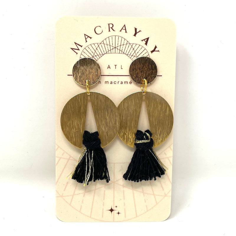 Earrings - Open Disc | Brass