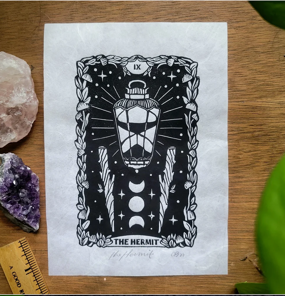 Block Print - Tarot Card