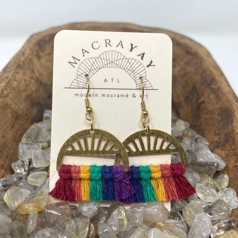 Earrings - Brass Rays