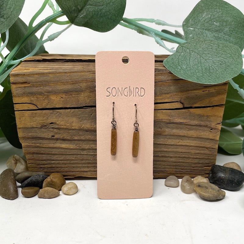 Earrings - Brass + Coral