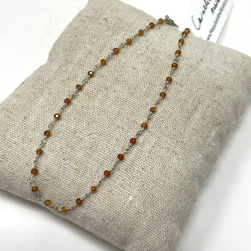 Gemstone Anklet - Silver