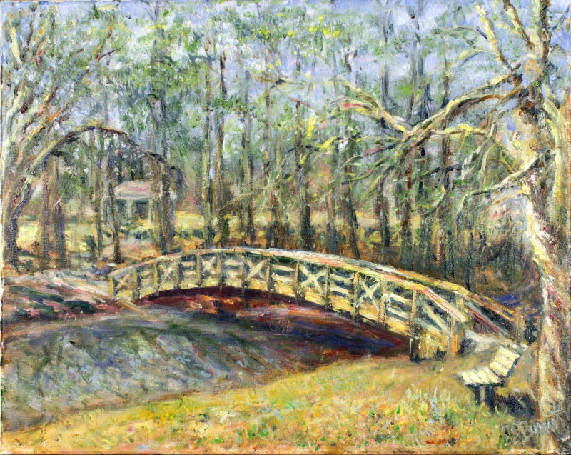 Art Print - Glowing bridge at Avondale Lake