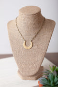 Necklace - Brass Crescent Moon