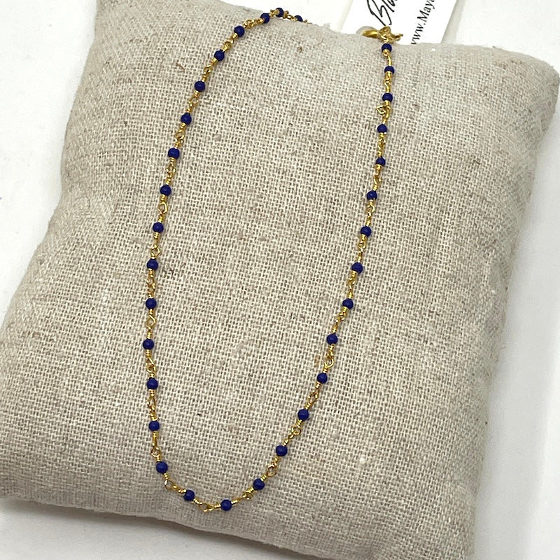Gemstone Anklet - Gold