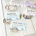 Earrings - Hoops (Seed bead and Stone)